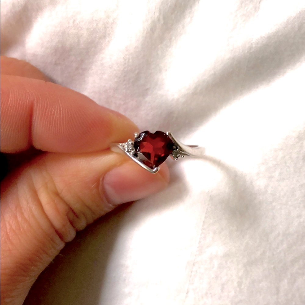 Garnet Diamond Ring